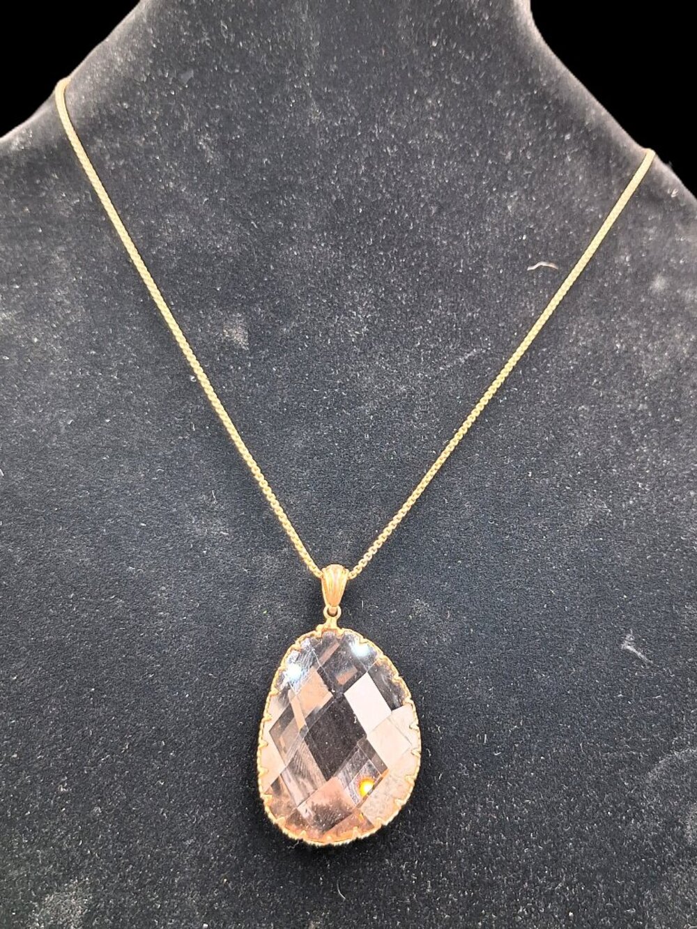 True Time Glass Tear drop necklace